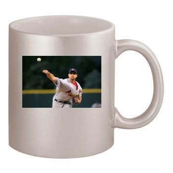 Baseball 11oz Metallic Silver Mug