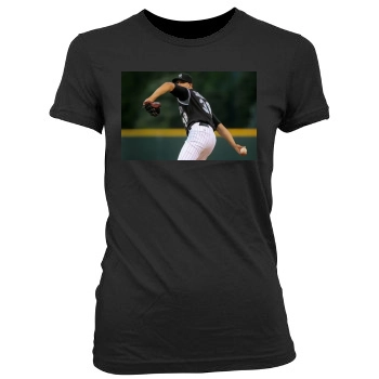 Baseball Women's Junior Cut Crewneck T-Shirt