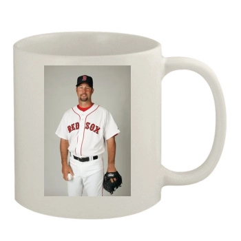 Boston Red 11oz White Mug