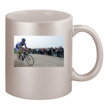Cycling 11oz Metallic Silver Mug