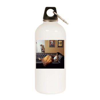 Kelis White Water Bottle With Carabiner