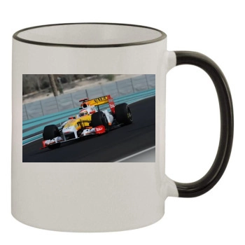 F1 11oz Colored Rim & Handle Mug