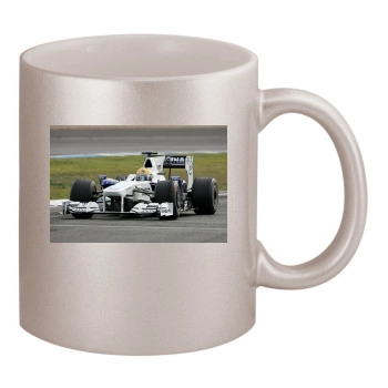 F1 11oz Metallic Silver Mug