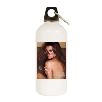 Fernanda White Water Bottle With Carabiner