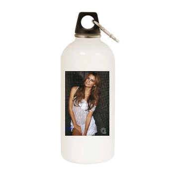Fernanda White Water Bottle With Carabiner