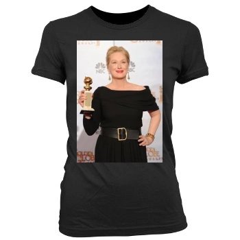 Meryl Streep Women's Junior Cut Crewneck T-Shirt