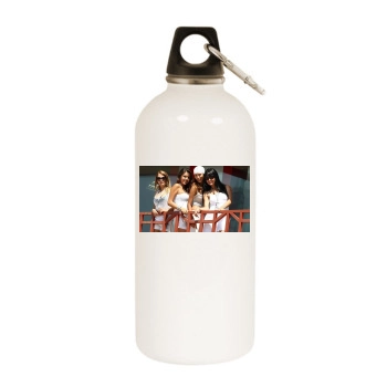 Pitbabes GP Spain White Water Bottle With Carabiner
