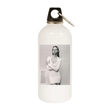 Lara Stone White Water Bottle With Carabiner
