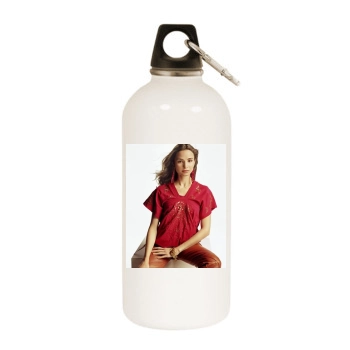 Mia Maestro White Water Bottle With Carabiner