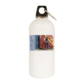 Lumidee White Water Bottle With Carabiner