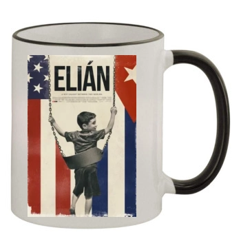Elian(2017) 11oz Colored Rim & Handle Mug