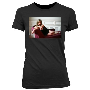 Billie Piper Women's Junior Cut Crewneck T-Shirt