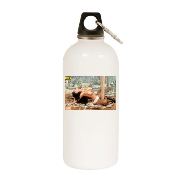 Barocca White Water Bottle With Carabiner