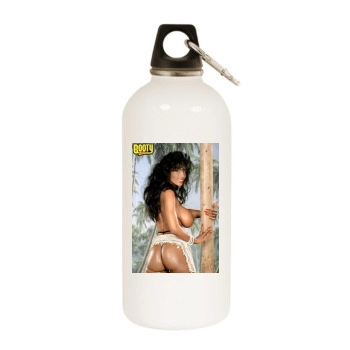 Barocca White Water Bottle With Carabiner