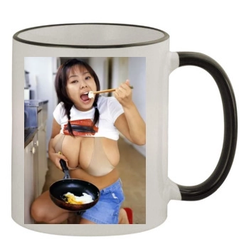 Fuko 11oz Colored Rim & Handle Mug