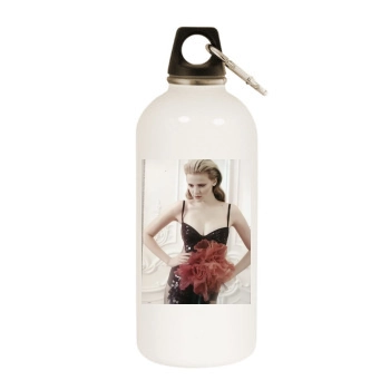 Lara Stone White Water Bottle With Carabiner