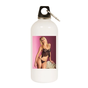 Lisa Gleave White Water Bottle With Carabiner