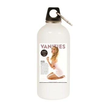 Melissa George White Water Bottle With Carabiner