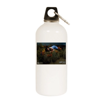 Alice White Water Bottle With Carabiner