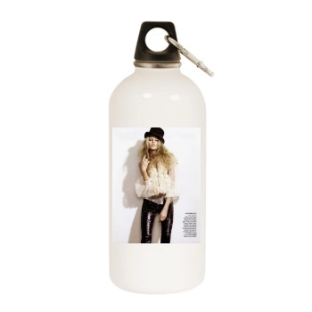 Vogue White Water Bottle With Carabiner