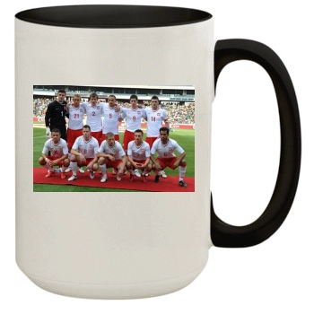 Poland National football team 15oz Colored Inner & Handle Mug