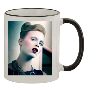 Karen Elson 11oz Colored Rim & Handle Mug