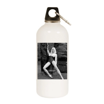 Karen Elson White Water Bottle With Carabiner