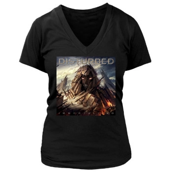 Disturbed Women's Deep V-Neck TShirt