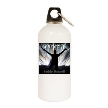 Godsmack White Water Bottle With Carabiner