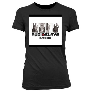 Audioslave Women's Junior Cut Crewneck T-Shirt
