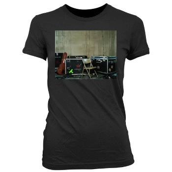 Audioslave Women's Junior Cut Crewneck T-Shirt