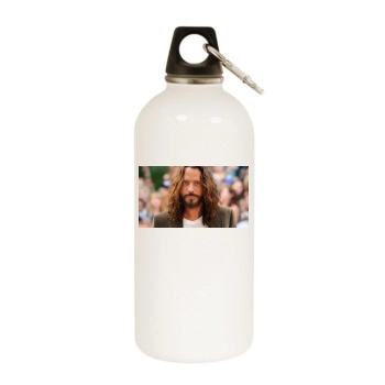 Audioslave White Water Bottle With Carabiner