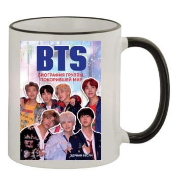BTS 11oz Colored Rim & Handle Mug