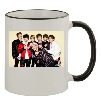 BTS 11oz Colored Rim & Handle Mug