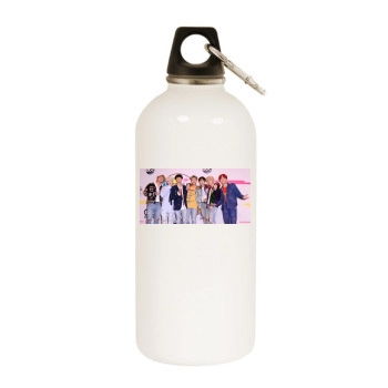 BTS White Water Bottle With Carabiner