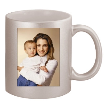 Queen Rania Al Abdullah 11oz Metallic Silver Mug