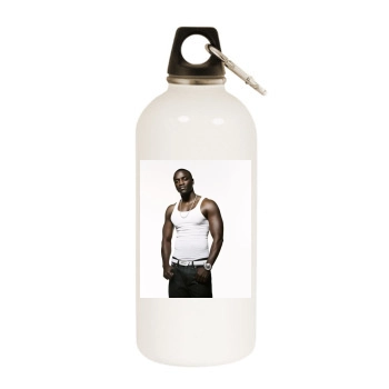Akon White Water Bottle With Carabiner