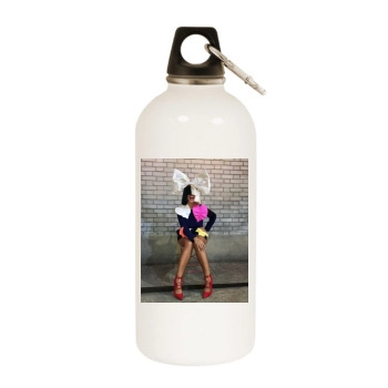 Sia White Water Bottle With Carabiner