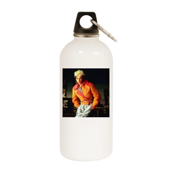 Limahl White Water Bottle With Carabiner