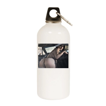 Qinn White Water Bottle With Carabiner