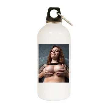 Persis White Water Bottle With Carabiner