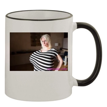 Beshine 11oz Colored Rim & Handle Mug
